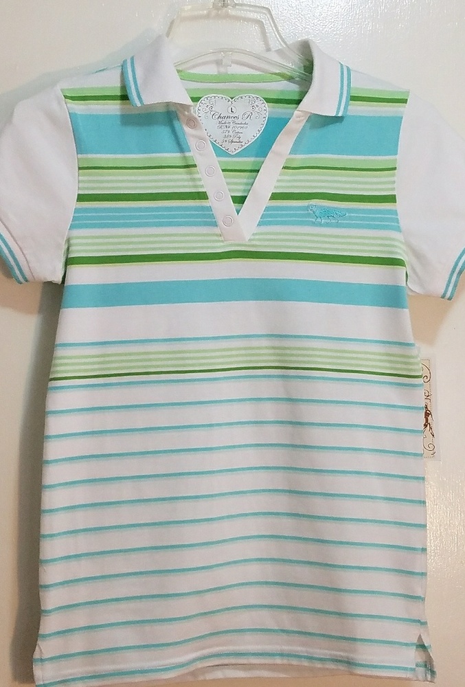 Chances are Ladies  stripe top NEW.